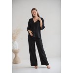 Těhotenská a kojící halenka Mamafullness Black – Zboží Dáma