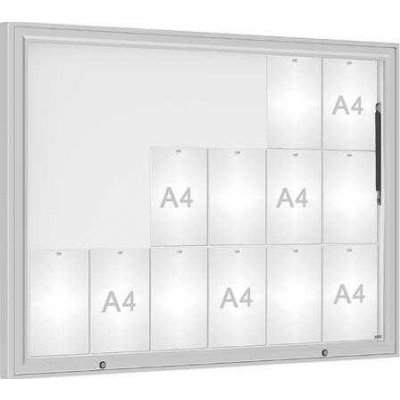 PROCITY Venkovní vitrína model 1000, 18 x A4, plexi, elox | Zboží Auto