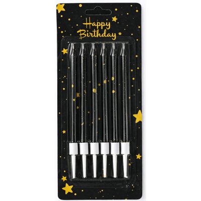 Cake star Dortové svíčky STAR černé se zlatem – Hledejceny.cz