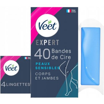 Veet Easy-Gel Obličej depilační voskové pásky pro citlivou pokožku 40 ks – Sleviste.cz