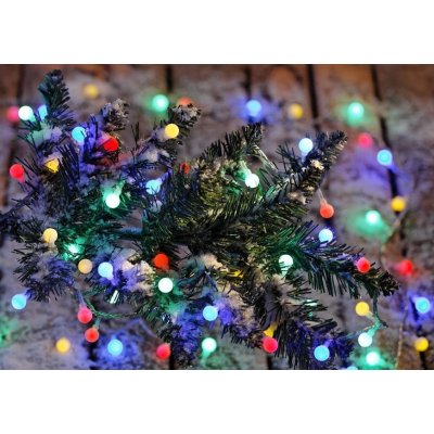 MagicHome Řetěz Vánoce Cherry Balls 100 LED multicolor IP44 8 funkcí osvětlení L-9,90 m ST8091142 – Hledejceny.cz