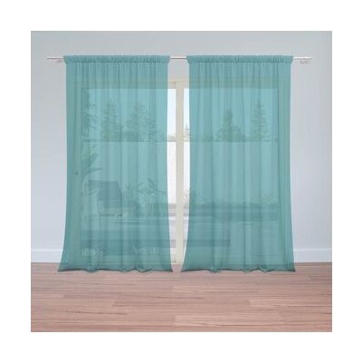 Sablio Záclony Zelenomodrá: 2ks 150x250cm – Hledejceny.cz