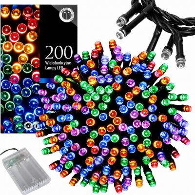 Real Home Vánoční světýlka, 200 LED, na stromeček, dekorativní, řetěz 20 m, vícebarevné RGB – Hledejceny.cz
