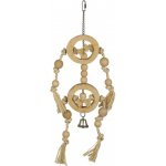 Nobby Pet Kroužky se zvonečkem dřevo/sisal 55 x 17 cm – Sleviste.cz
