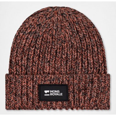 Mons Royale TRIPLE TREAT MERINO BEANIE cinder sun orange black – Hledejceny.cz