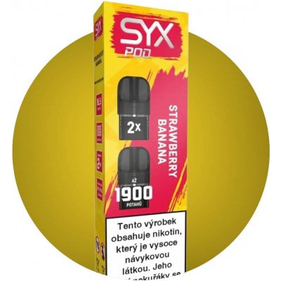 Syx Pod Strawberry Banana 16,5 mg 2x950 potáhnutí 1 ks – Hledejceny.cz