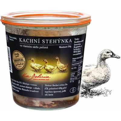 od Farmáře.cz Kachní stehýnka ve vlastním sádle pečená 450 g – Zboží Dáma