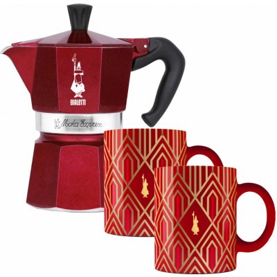 Bialetti set Moka Express Deco Glamour 6 porcí + 2x hrneček