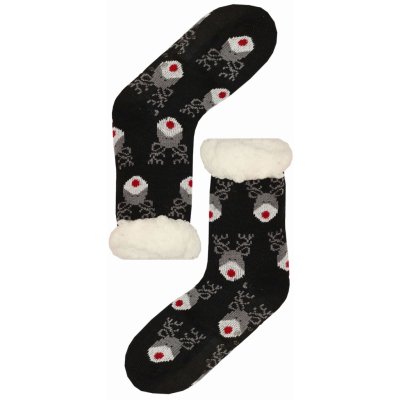Mounty black hřejivé ponožky beránek WW058 černá
