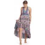 Dlouhé šaty Nidhi tyrkysovo-fialové – Zboží Mobilmania
