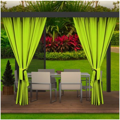 Mondo Italia Zahradní závěs do altánku MIG35 limetkově zelený Zelená 155x240 cm – Zboží Mobilmania