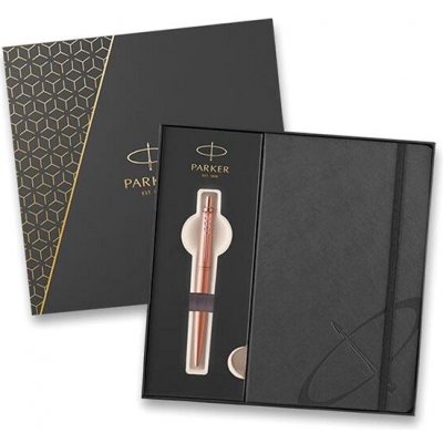 Parker 1502/1552755 Jotter Monochrome Pink Gold PGT sada dárková sada kuličkové tužky v kazetě se zápisníkem – Zboží Mobilmania