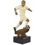 Figurka fotbalista zlatobílý 20 cm Zlatá samolepka – Hledejceny.cz