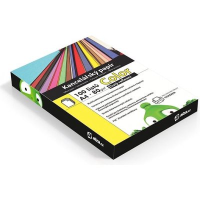 Alza Color A4 žlutý reflexní 80g 100 listů – Hledejceny.cz