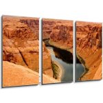 Obraz 3D třídílný - 90 x 50 cm - The Grand Canyon Velký kaňon – Zboží Mobilmania
