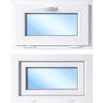 OknaDvereNaMiru.cz Plastové okno sklopné, bílá / bílá, 60x40 cm – Zboží Mobilmania