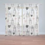 Záclony Hlava jednorožce: 2 ks - 150x250 cm - Sablio – Hledejceny.cz