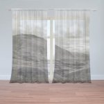 Sablio Záclony Černobílé údolí: 2ks 150x250cm – Hledejceny.cz