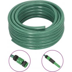 vidaXL se sadou koncovek zelená 0,6" 20 m PVC