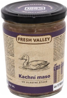 Fresh Valley kachní maso ve vlastní šťávě 440 ml