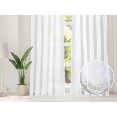 Žakárová záclona - krajka - vzor 163517 - 160 cm – Zboží Mobilmania