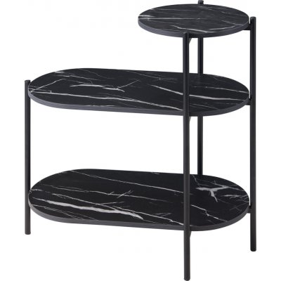 Home Styling Collection Fronti 64 x 33 x 63 cm černý mramor – Zboží Mobilmania