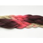 Kanekalon Easy Braid Barva: FR-22 (black-pink-blonde shaded, ombré černá-růžová-blond), Značka: Easy Braid – Zboží Mobilmania
