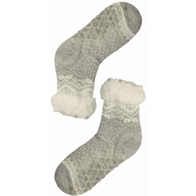 Lamb Grey hřejivé ponožky s beránkem 2138 světle šedá