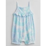 Baby overal ruffle tie dye shorty one piece Modrá – Zboží Mobilmania