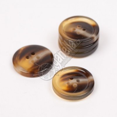 Knoflík imitace rohoviny (karamel) no. 709 18mm – Zboží Dáma