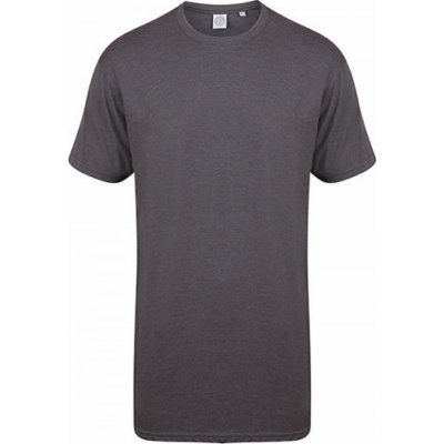 Pánské užší prodloužené tričko SF Men šedá uhlová melír SFM258