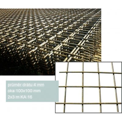 Kari síť svařovaná KA 16 drát 4 mm – 2×3 m (oko 100×100 mm) – Sleviste.cz