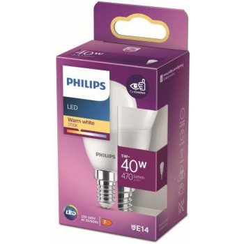 Philips LED klasik, 5,5W, E14, teplá bílá