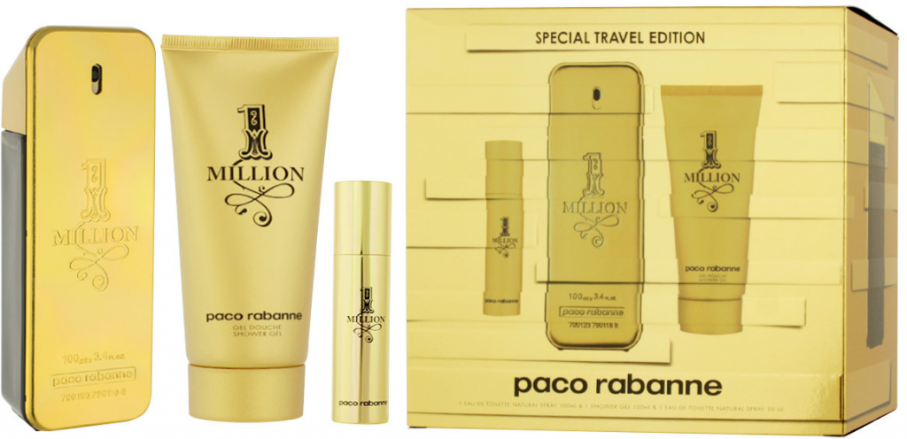 Paco Rabanne 1 Million EDT 100 ml + EDT 10 ml + sprchový gel 100 ml dárková sada