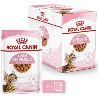 Royal Canin Feline kaps. Kitten Sterilised 12 x 85 g – Hledejceny.cz