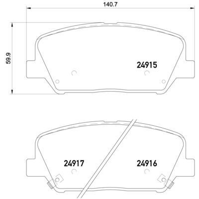 Sada brzdových destiček, kotoučová brzda BREMBO P 30 065