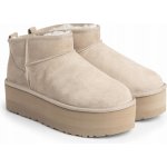 UGG W CLASSIC ULTRA MINI PLATFORM 1135092-SAN béžový – Hledejceny.cz
