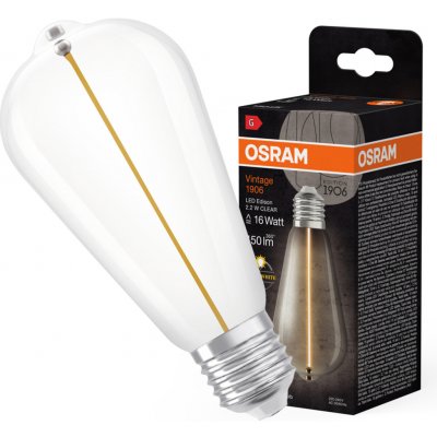 Osram ST64 Sphere E27 2,2W = 16W 150 lm 2700K teplá bílá Filament Vintage 1906 – Hledejceny.cz