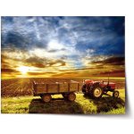 Sablio Plakát Traktor s vlečkou - 120x80 cm – Zbozi.Blesk.cz