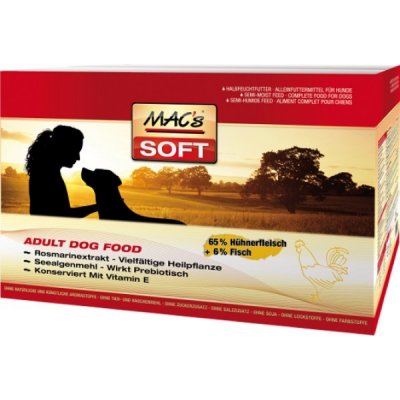 Mac´s Soft Dog Grain Free Kuře a Losos 1,5 kg