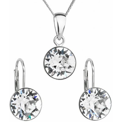 Pavona Sada šperků s krystaly Swarovski náušnice a přívěsek bílé kulaté 39140.1 – Hledejceny.cz