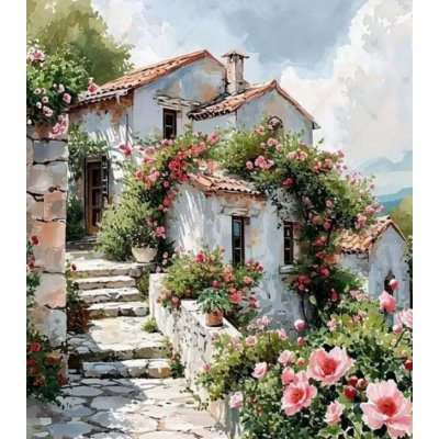 NORIMPEX Diamantové malování Bílý dům 30 x 40 cm – Zboží Mobilmania