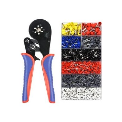 Sada izolovaných kabelových dutinek + krimpovací kleště E6213 – Sleviste.cz