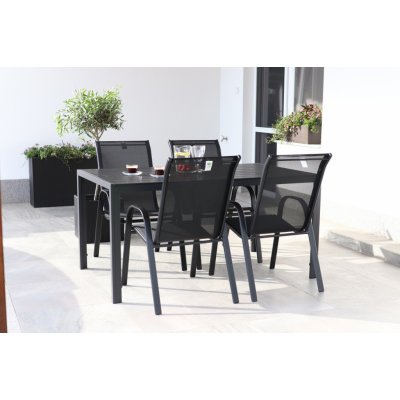 Nábytek Texim Set Viking L + 4x černé křeslo RAMADA – Zboží Dáma