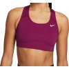 Sportovní podprsenka Nike Swoosh Non Pad sangria/white