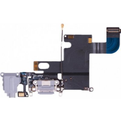 AppleKing napájecí a datový konektor s jack konektorem a flex kabelem pro Apple iPhone 6S - vesmírně šedá (Space Gray)