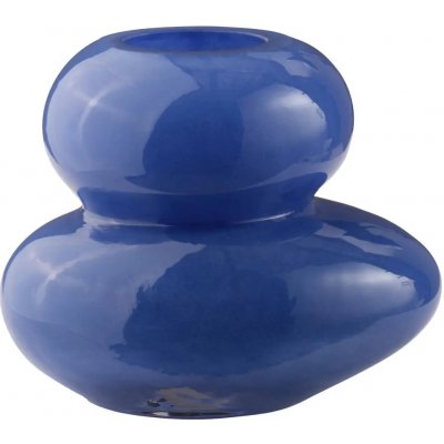 Jotex Modrá skleněná váza BULB 11 cm – Hledejceny.cz