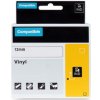 Etiketa PRINTLINE kompatibilní páska s DYMO 8432, 12mm, 5.5m, černý tisk žlutý podklad, RHINO, vinylová