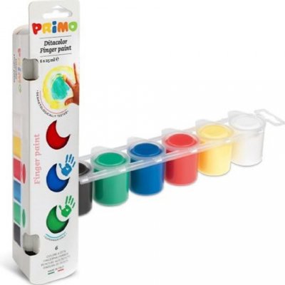 Prstové barvy PRIMO 6 x 25ml blistr – Zboží Dáma