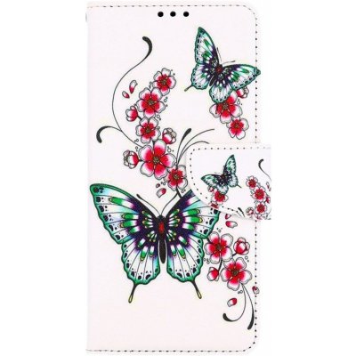 Pouzdro TopQ Vivo Y11s knížkové Motýlci s květinou – Zboží Živě
